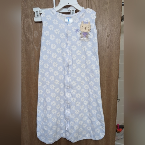 Halo Light Blue and White Floral Sleep Sack - Picture 1 of 5